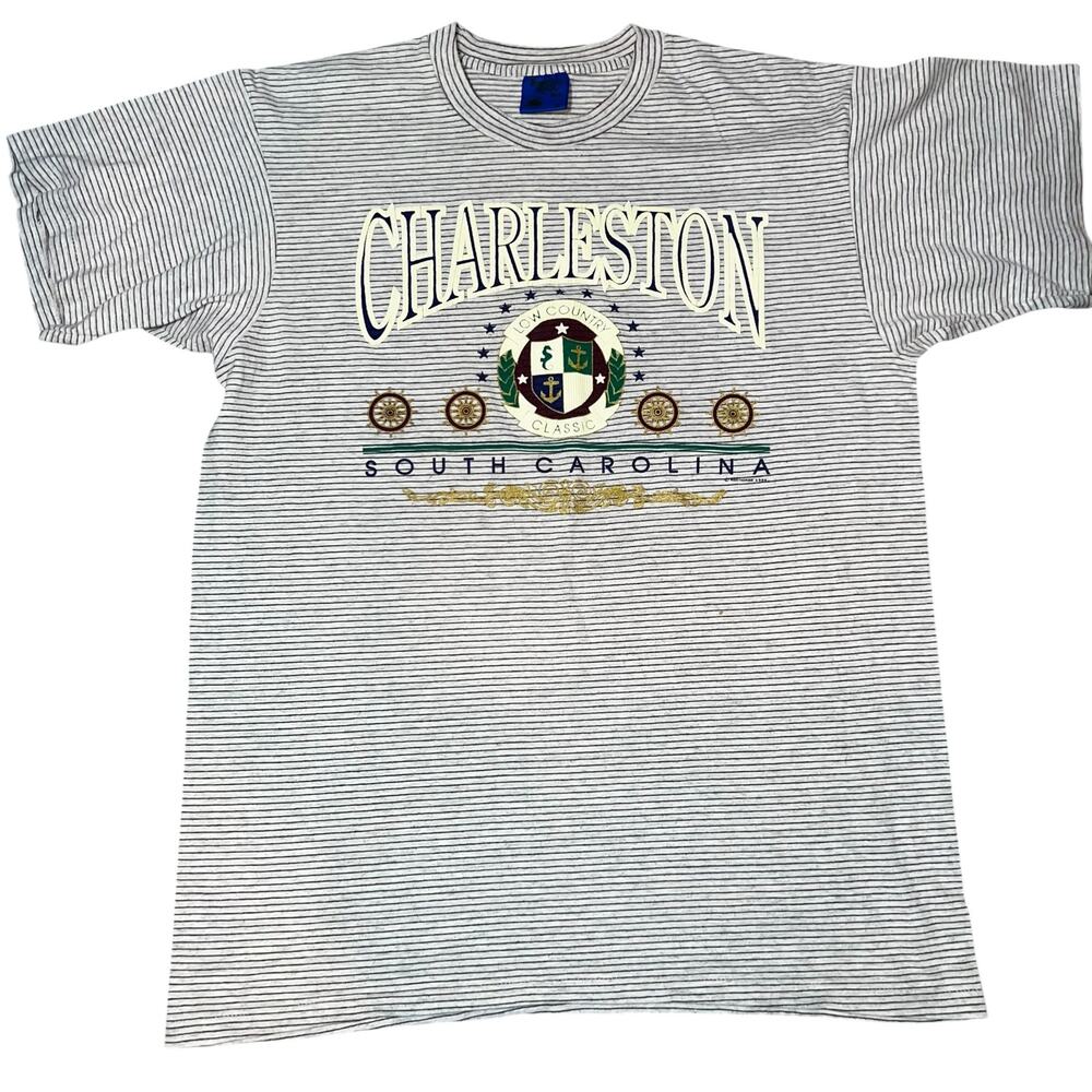 Vintage Charleston Low county SC nautical T-Shirt 90s single stitch size  XL